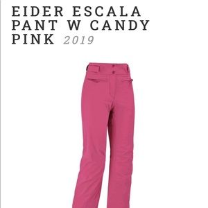 (NWT) EIDER ESCALA SKI PANT W CANDY PINK